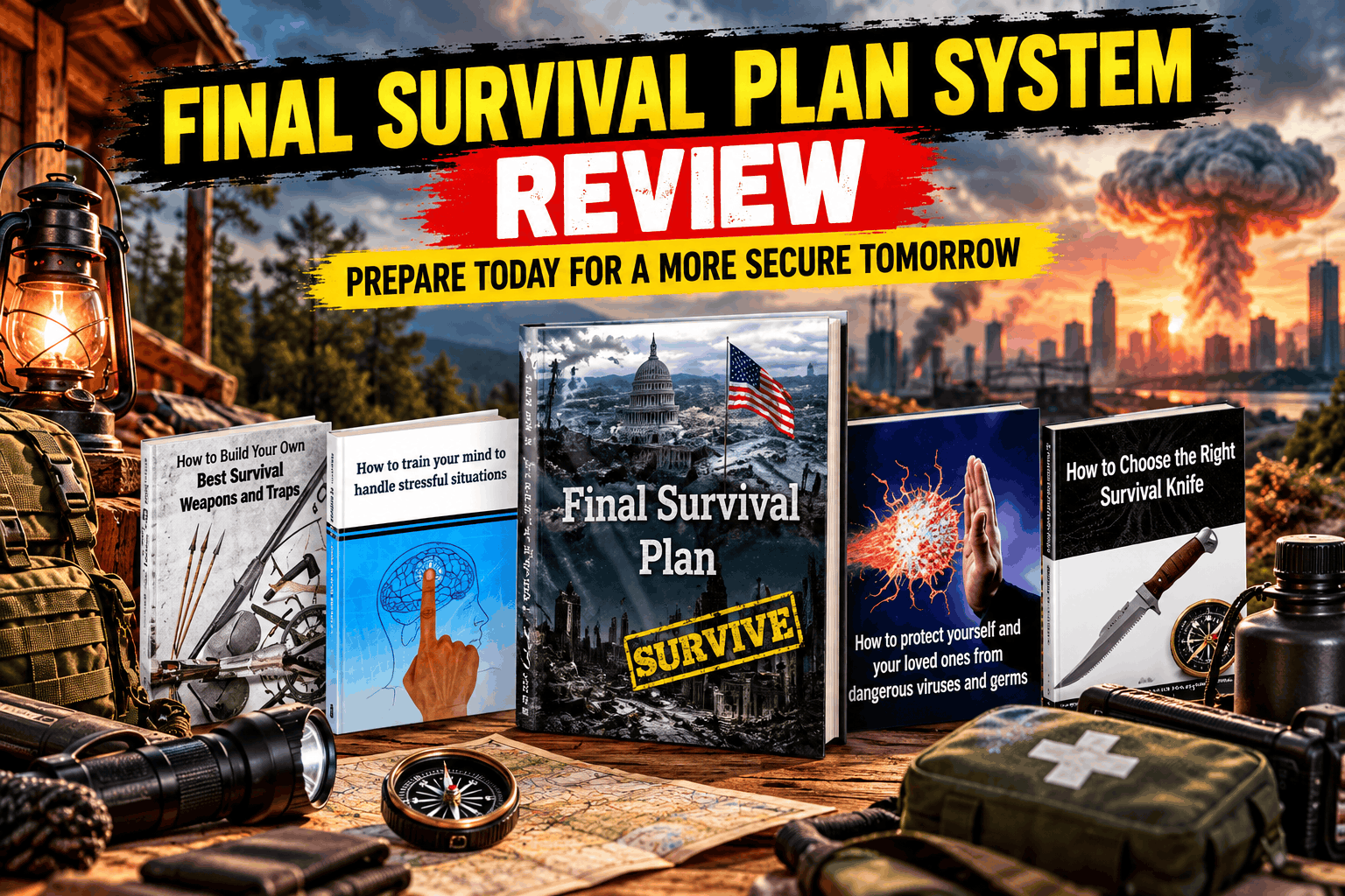 Final Survival Plan System digital survival guide with emergency preparedness materials and survival book covers