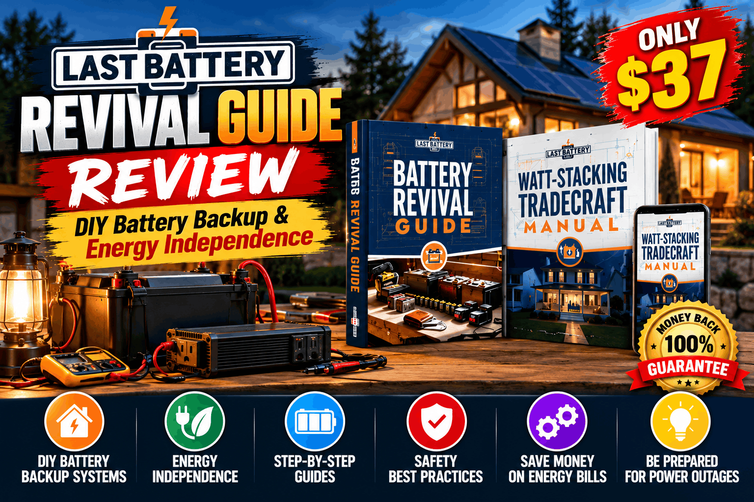 Last Battery Revival Guide review featuring the Battery Revival Guide and Watt-Stacking Tradecraft Manual